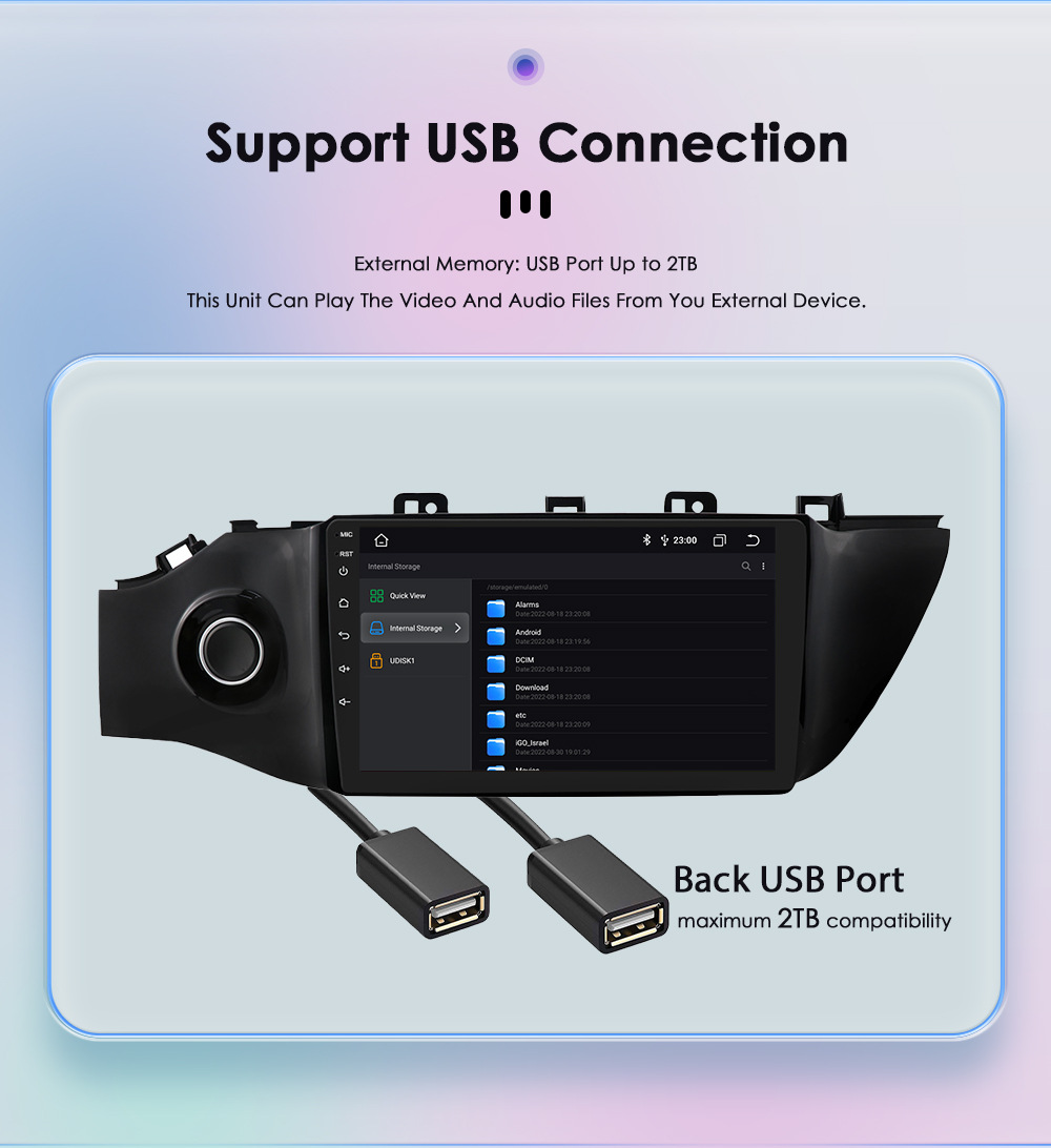 Cross-Border Product 9inch Is Suitable for 17-19 Kia K2 Car Mp5 Radio Multimedia Gps Android Navigation