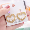 Silver needle, fashionable earrings, crystal, silver 925 sample, internet celebrity, wholesale