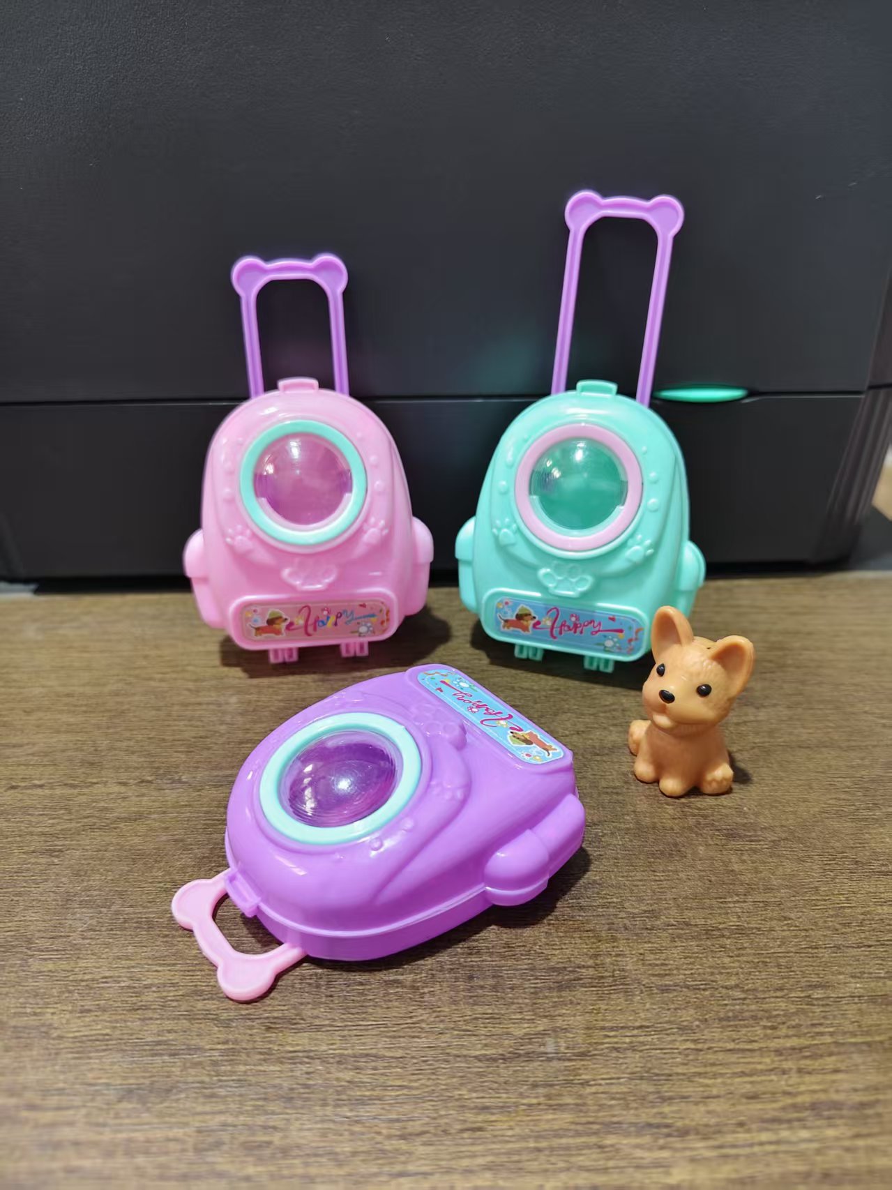 Miniature pet swing diapositivas casa de muñecas gran ventana de perro interactiva casa de juguetes de comercio electrónico fuente de productos