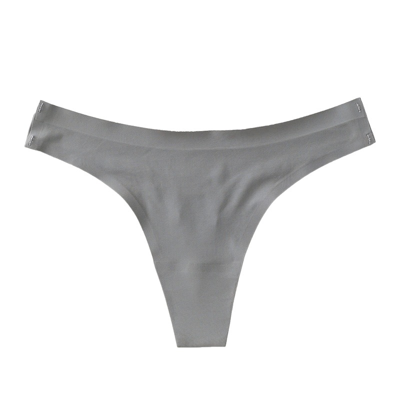 Ropa interior femenina de comercio exterior sexy transparente de seda de hielo cintura baja de una pieza sin costuras de mujer Tanga
