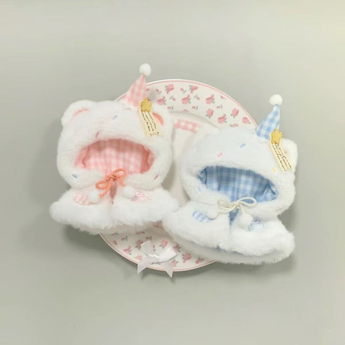 Chiikawa Starfish Body Doll Clothes Hood Cloak 10cm Doll Clothes Cake Small Cloak Cotton Doll Dress-Up