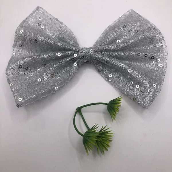 Mesh sequin bow, oversized bow, sequin hat flower, headpiece, 15CM, cross-border accessory manufacturer