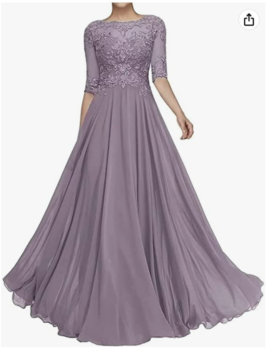 Nuevo Comercio exterior Amazon popular vestido de noche de encaje cuello redondo elegante adelgazamiento gasa largo piso-longitud vestido de banquete