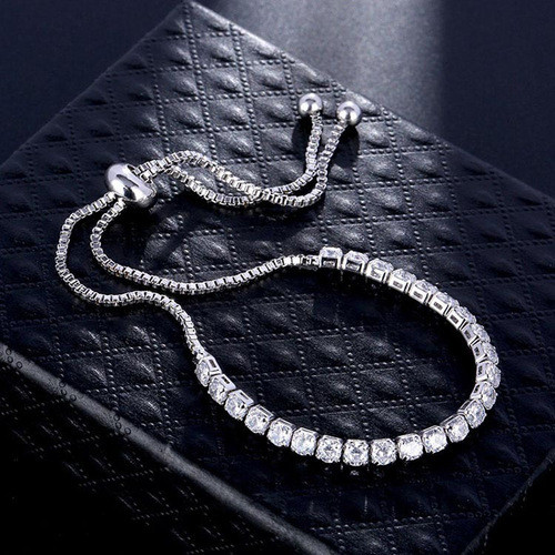 Live Streaming Supply Source Fashion Minimalist Popular New Park Claw Diamond Pull Chain: Platinum White Diamond 3.0-24