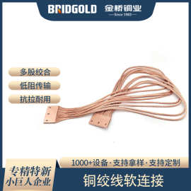 铜绞线软连接压铜管软铜编织线裸铜纯铜T2紫铜丝镀锡接地导电高柔