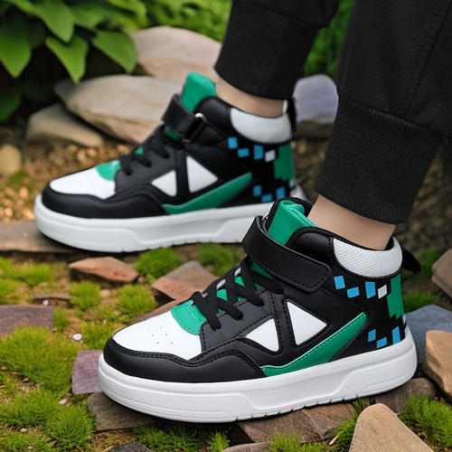 Children's board shoes 6-12 years old boys flat casual shoes girls medium height fashionable wear-resistant anti-slip children's shoes