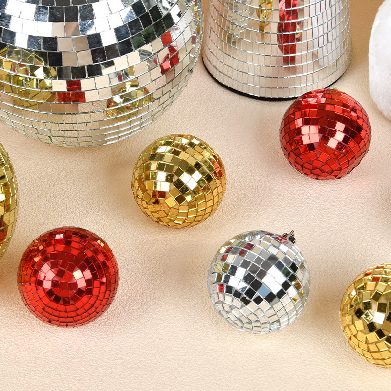 Espejo de vidrio de bar de boda ktvdisco discoteca iluminación de escenario bola láser oro plata bola reflectante roja