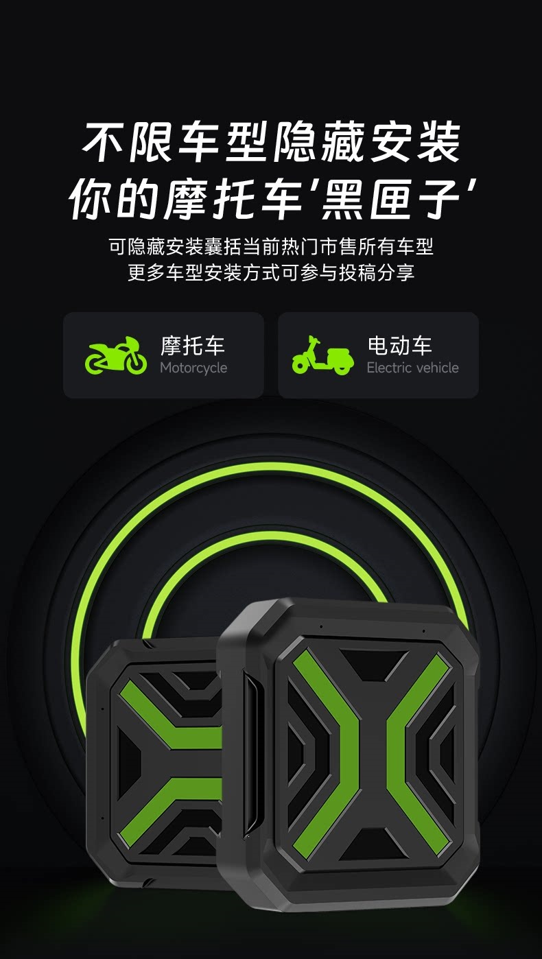 Suitable for Shengpai motorcycle dashcam, 2K high-definition front and rear dual cameras, waterproof and shockproof, specifically designed for riding