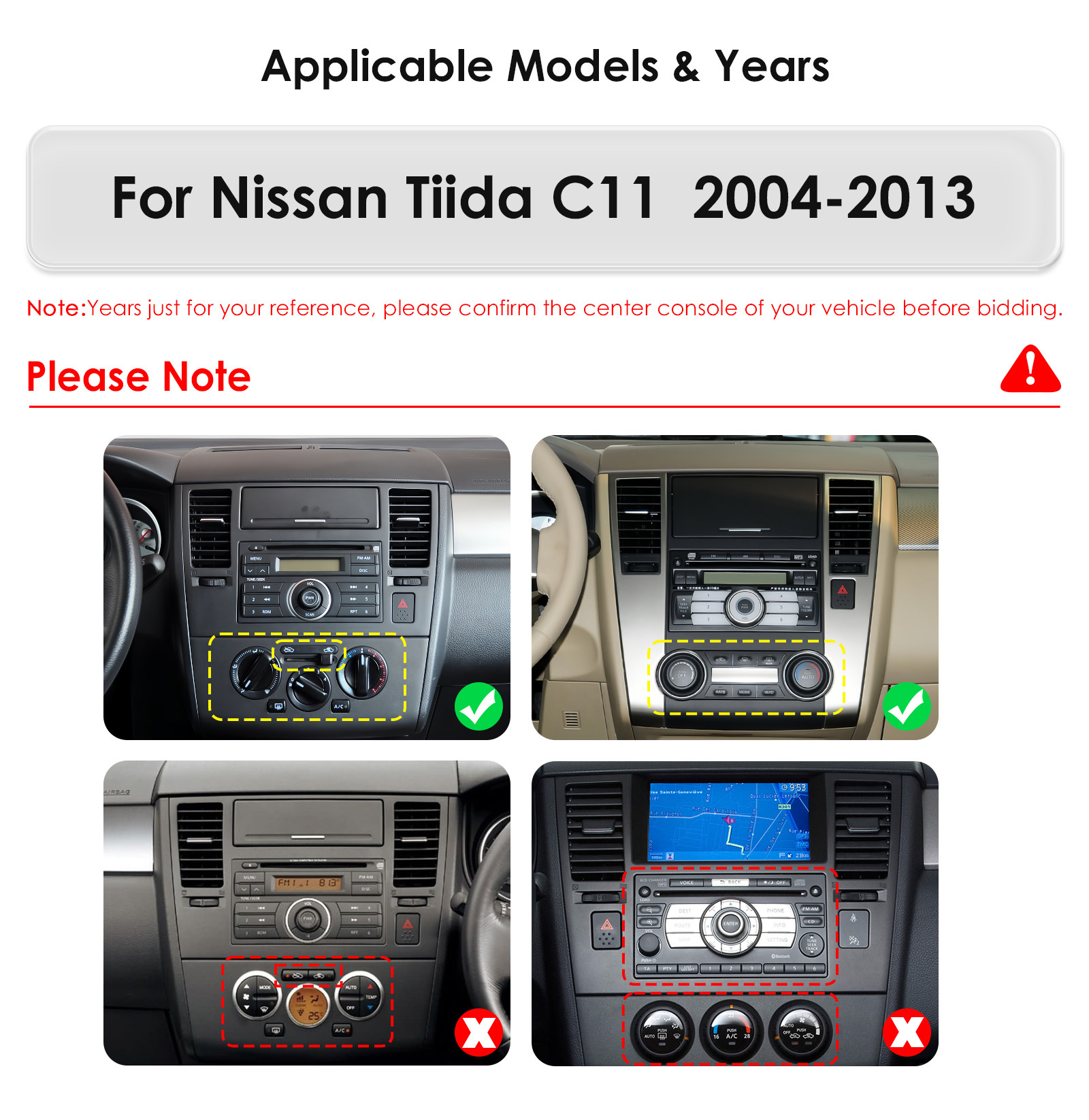 9.7inch Suitable for 04-13 Nissan Tiida C11 Android Car Central Control Vertical Screen Navigation Bluetooth Multimedia