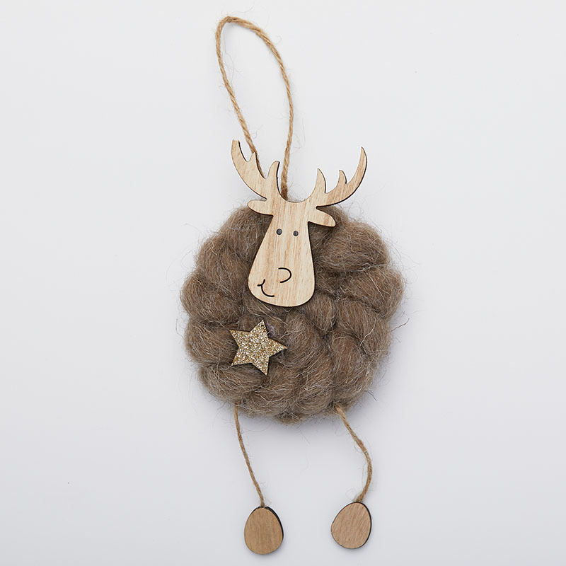 Fieltro de lana anciano muñeco de nieve alce colgante decoración de Navidad colgante árbol de Navidad colgante de arroz