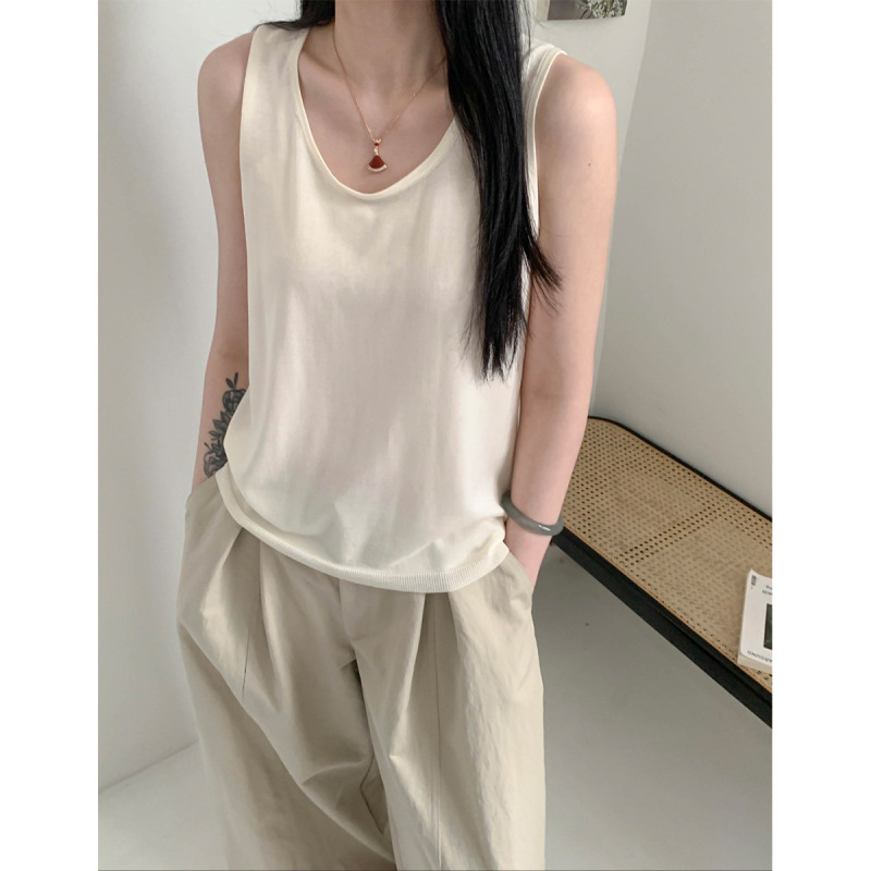 2026 Summer Versatile Loose Casual Style Tencel Vest for Women, Can Be Worn as Outerwear, Sleeveless Top Zdj 2026 Summer Versatile Loose Casual Style Tencel Vest for Women, Can Be Worn as Outerwear, Sleeveless Top Zdj