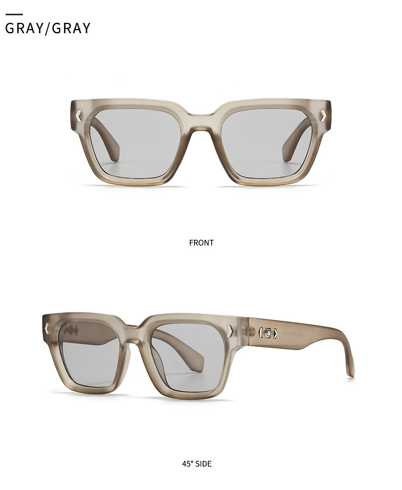 Herren Sonnenbrille Mit Quadratischem Rahmen Für Den Street-look_voghion.com