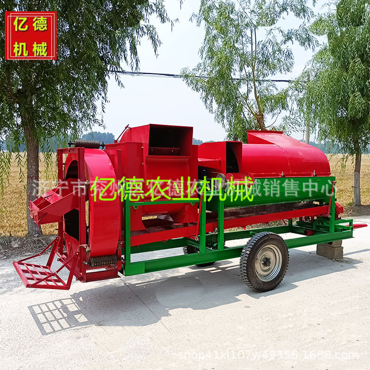 拖拉机牵引摘果机自动上料装车摘果机干湿两用秧果分离机效果好