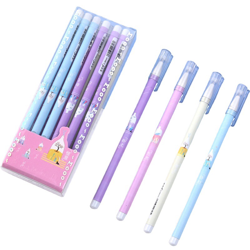 Bolígrafo de Gel para Estudiantes, Envío Directo, Bolígrafo de Firma Negro, Recarga de Tubo de Aguja Completa, Elegante y Estilizado, Bolígrafo de Carbón de Barril Fino