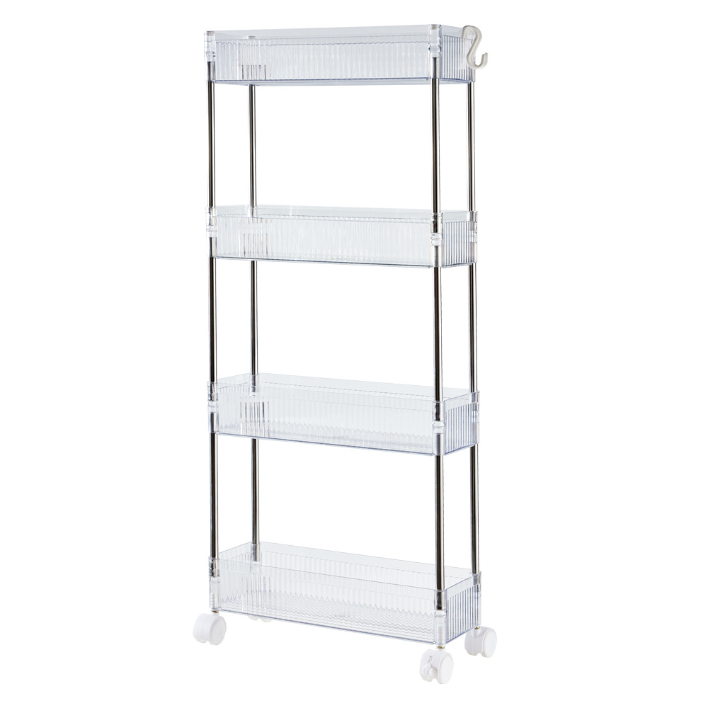 Cuarto de almacenamiento de baño hogar piso almacenamiento rack almacenamiento brecha polea carro almacenamiento rack