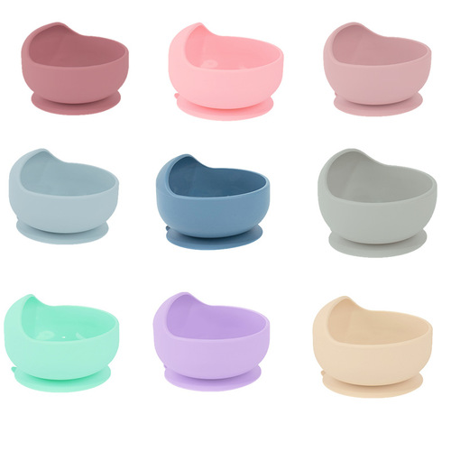 Cross-border Bestseller: Children's Silicone Dinner Plate—Infant Feeding Utensils, Baby Complementary Food Divided-Grid Suction-Cup Smile-Face Dinner Plate