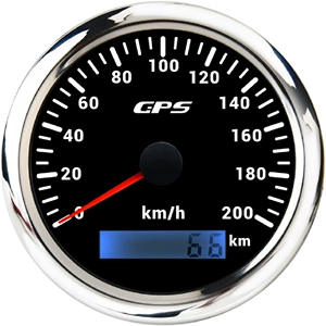 Avtomobil RV Motosiklet GPS Spidometr 85mm Odometer Km/H Çoxrəngli İşıqlı 12V24V