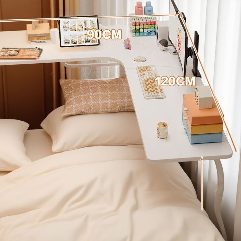 Corner Computer Desk Bed Simple Desktop Office Desk Dormitory Desk Lazy Corner Dormitory Competition Desk Upper Bunk