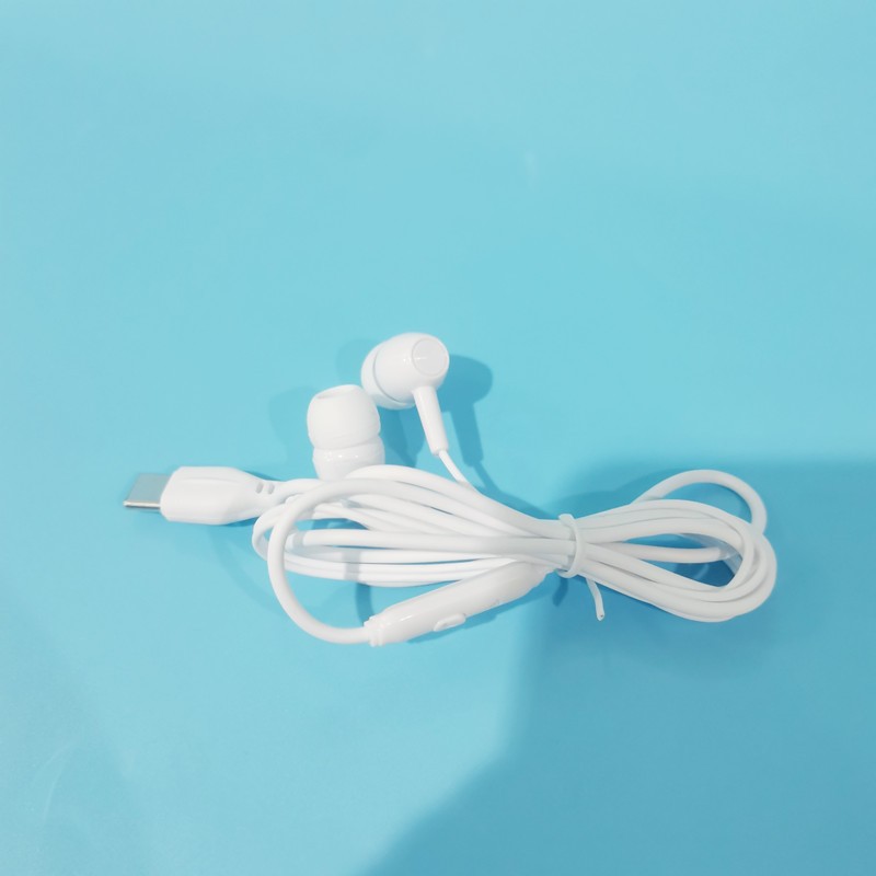 3.5 auriculares con cable de orificio redondo tipo c semi-in-in HD teléfono móvil con marca auricular fábrica al por mayor
