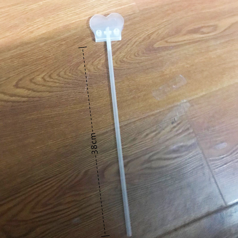 Inventario al por mayor globo de película de aluminio clip transparente de aluminio accesorios de globo de aluminio varilla de apoyo de mano