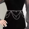White K ball pendant waist chain