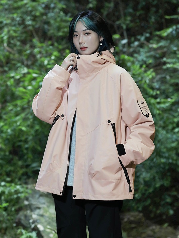 山系户外冲锋衣男防风防泼水两件套加绒加厚登山服女夹克连帽外套|undefined