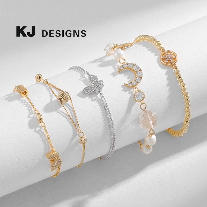 Kenjie copper gold-plated butterfly bracelet female fashion temperament summer flower bracelet special offer affordable gift bracelet Kenjie copper gold-plated butterfly bracelet female fashion temperament summer flower bracelet special offer affordable gift bracelet