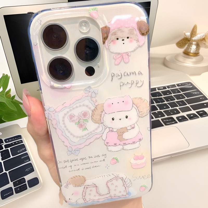 Cute puppy apple phone case 16/15promax for 11 double imd drop-resistant iPhone13 all-inclusive 12