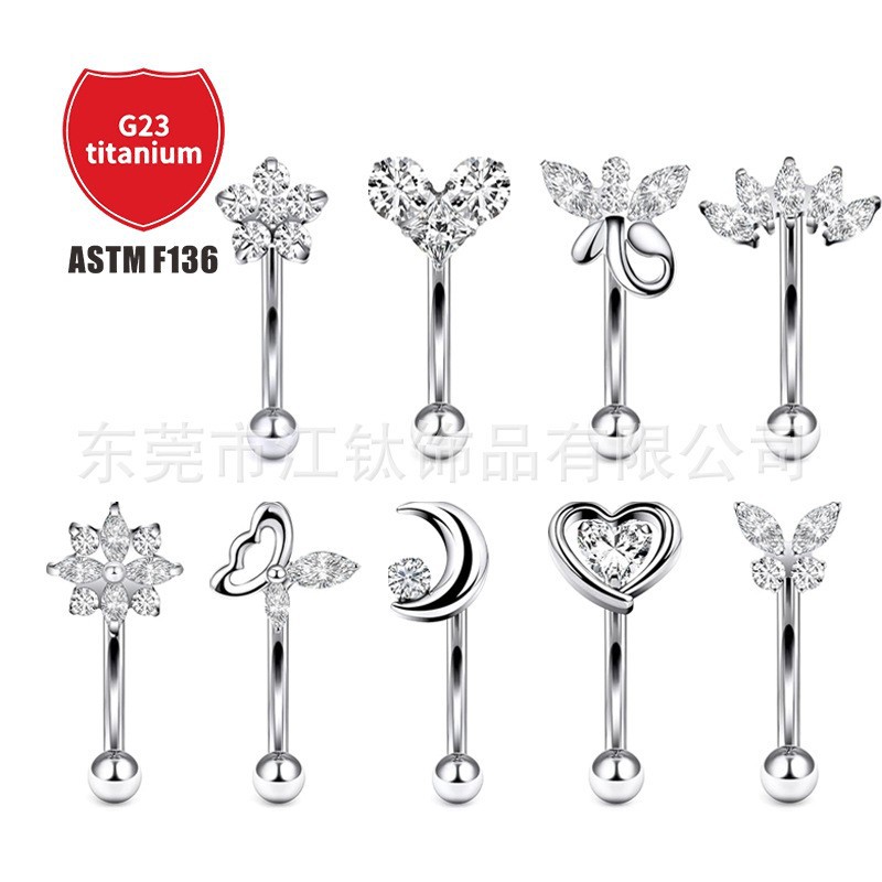 Pointed titanium steel lip stud product view