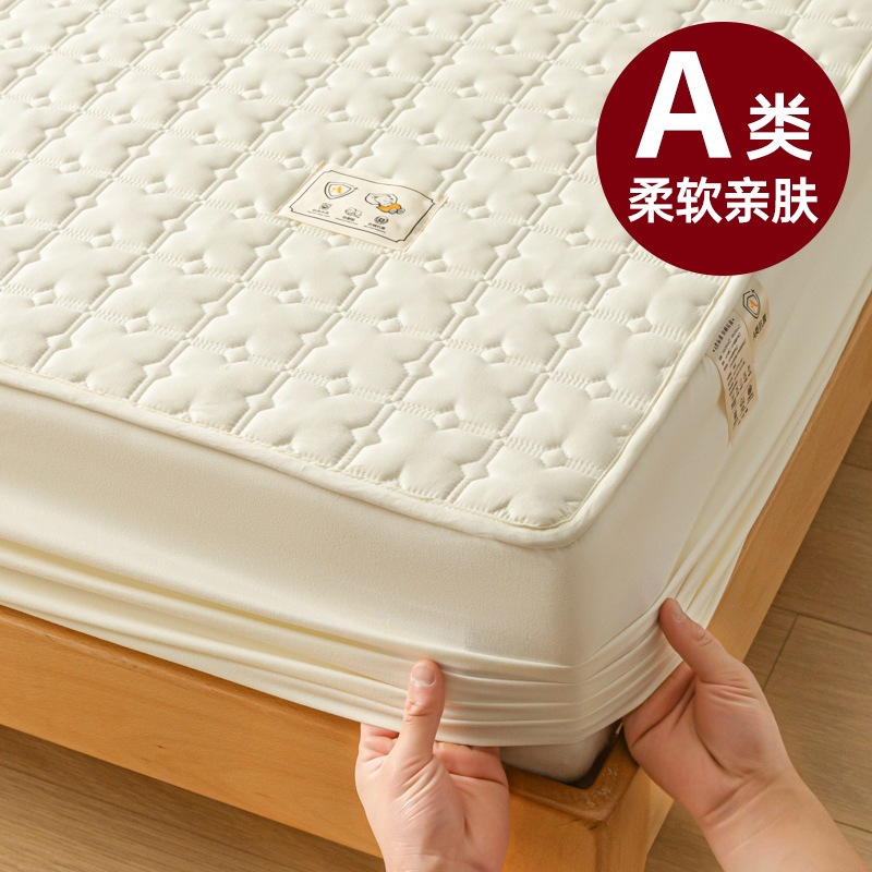 Sombrilla de cama impermeable con aislamiento de orina engrosada de una sola pieza, funda protectora de colchón Simmons, funda de cama todo incluido 2024 nuevas estaciones universales