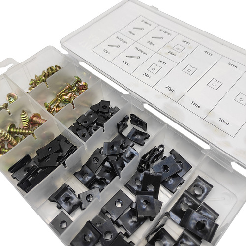 170pc screw set, U-shaped clamp screw, small hardware set, factory direct supply, wholesale and retail U-shaped clamp