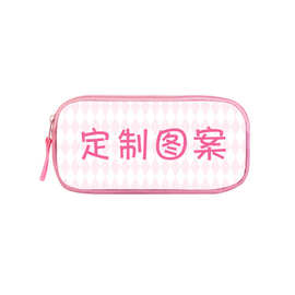 工厂定 做蓝色笔袋加印logo图片学生考试专用大容量便携文具袋