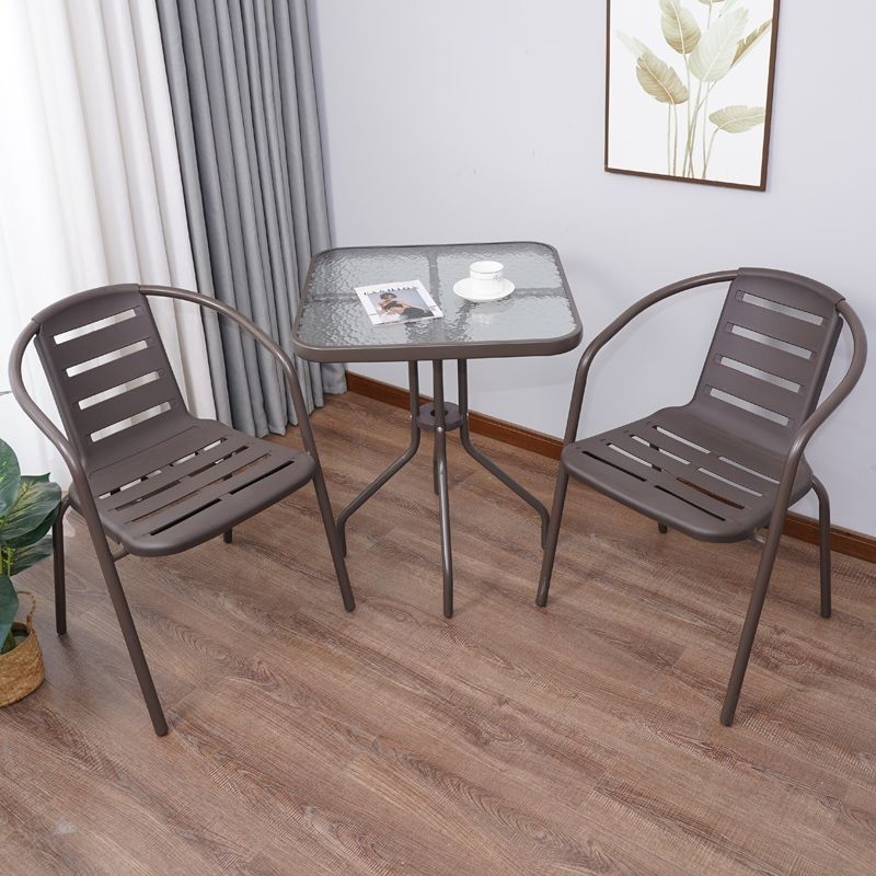 중공의자 (의자 2개 + 사각테이블 60cm)