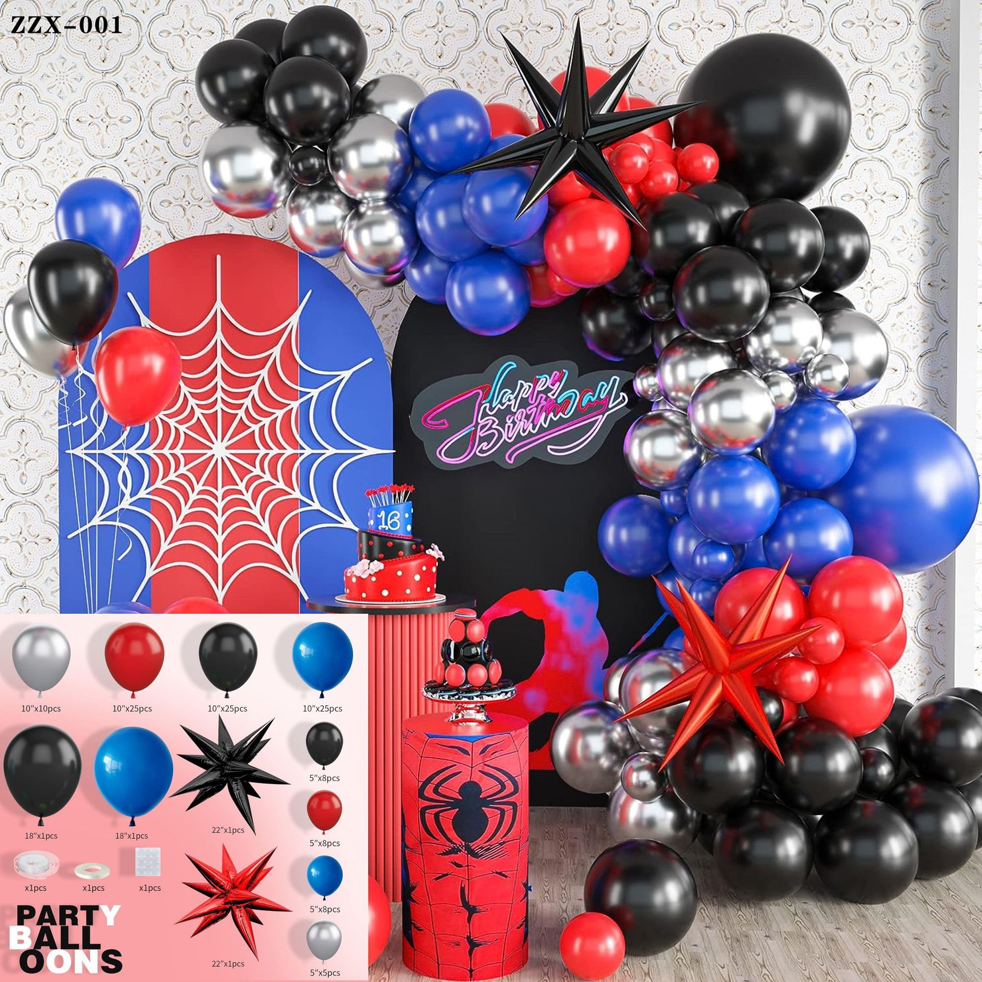 Marvel tema traje de globo Capitán América Iron Man Spider-Man bebé decoración de la fiesta de cumpleaños