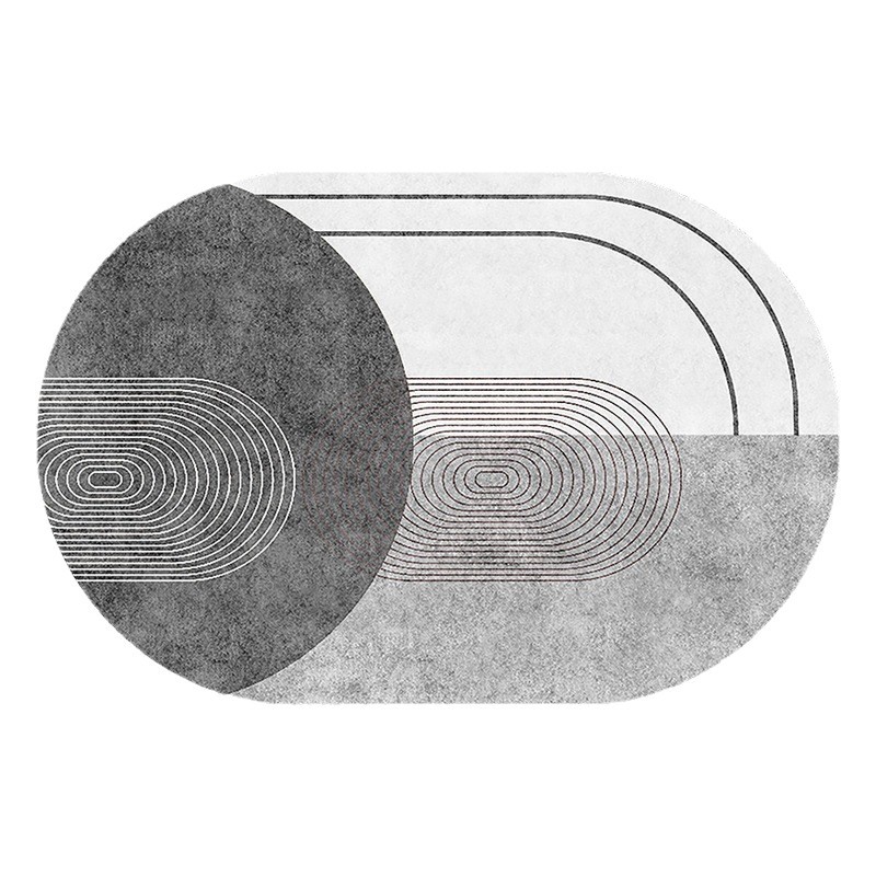Alfombra Irregular Estilo Wabi-Sabi de Amazon para Sala de Estar y Dormitorio, Alfombra Grande Antideslizante y Absorbente de Agua, Forrada de Felpa, Gruesa y Suave