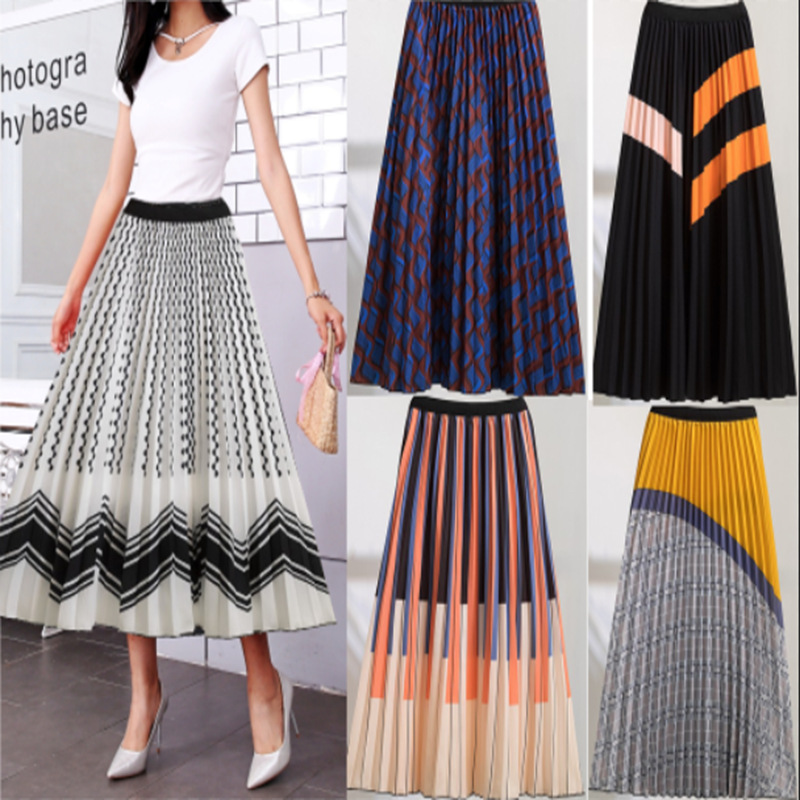 New cross-border WISH Amazon ebay European and American women's skirt pleated skirt pleated skirt factory wholesale