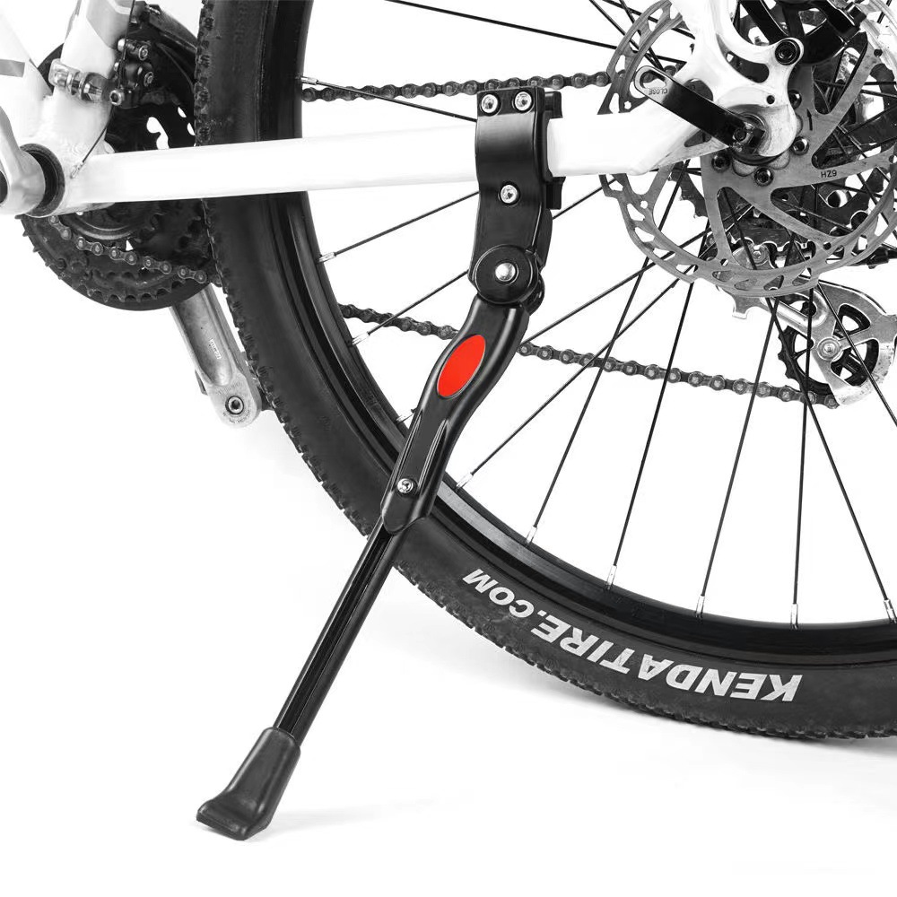 Bicicleta de montaña transfronteriza soporte único soporte de pie de aleación de aluminio pierna lateral accesorios para bicicletas longitud ajustable soporte único