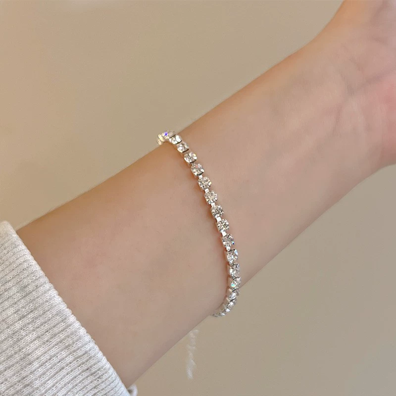 Round Zircon Bracelet Beads, 925 Silver Sample, Simple Elegant Charm (Multiple Codes)