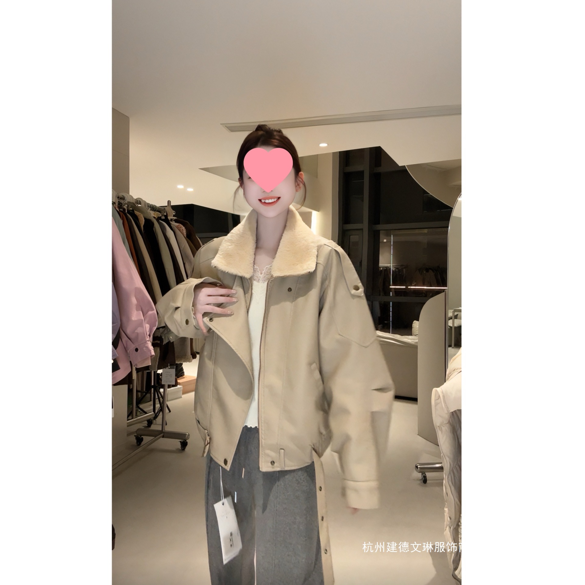 New Leather Jacket for Women, Hong Kong Style Hot Girl Versatile Leather Jacket, Korean Style Loose Motorcycle Jacket 86016 Other