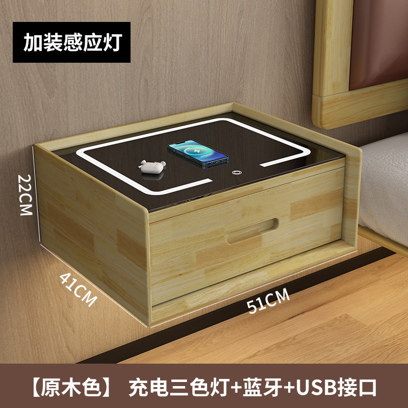 Moderno simple simple pequeño estante doméstico de madera sólida dormitorio red cabecera flotante cabecera al por mayor