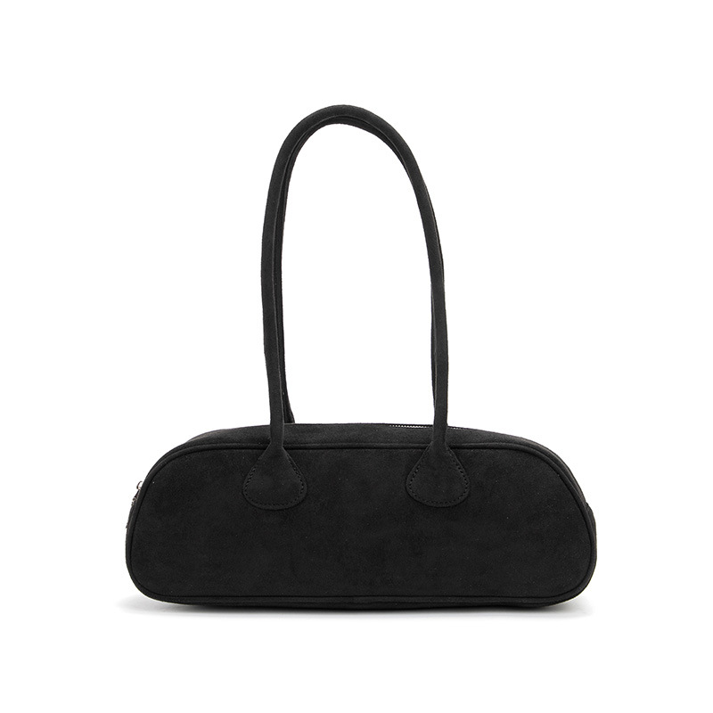 Fashionable New Niche Design Suede Baguette Bag For Women, Versatile Soft Touch Retro Plush Handbag Shoulder Bag - Thumbnail 5