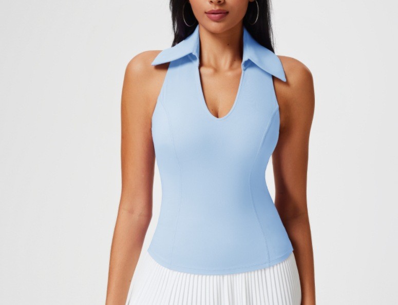 Ropa de tenis de color en contraste, traje deportivo para mujer, chaleco de yoga de secado rápido para correr, top de fitness, falda corta de bádminton, falda image 26