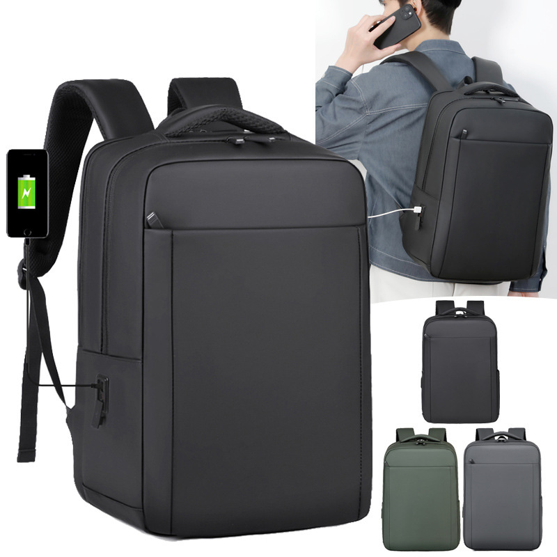 Cross-Border New Business Laptop Bag for Men, High-End, Multi-Functional, Large-Capacity Casual Backpack, Commuter Bag