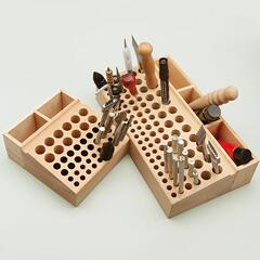 アップグレードタイプ溝付きケヤキ収納ケース手作りdiy革皮彫刻ツールホルダープリント整理ケース46/98