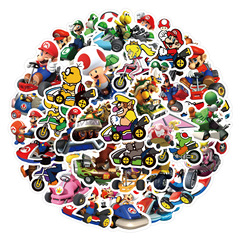60 new Mario Kart cartoon sticker car luggage cup skateboard sticker wholesale