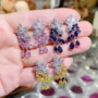 水滴欧美s925蓝宝石耳环