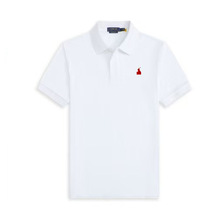 保罗男士拉夫RL小马标刺绣宽松休闲polo衫商务翻领短袖麻类混纺
