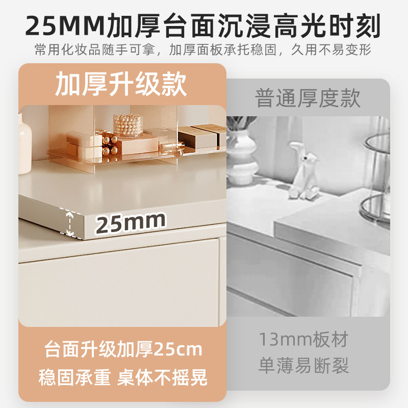 Tocador dormitorio simple moderno pecho de cajones tocador integrado apartamento pequeño escritorio cama cola gabinete tocador mesa de maquillaje