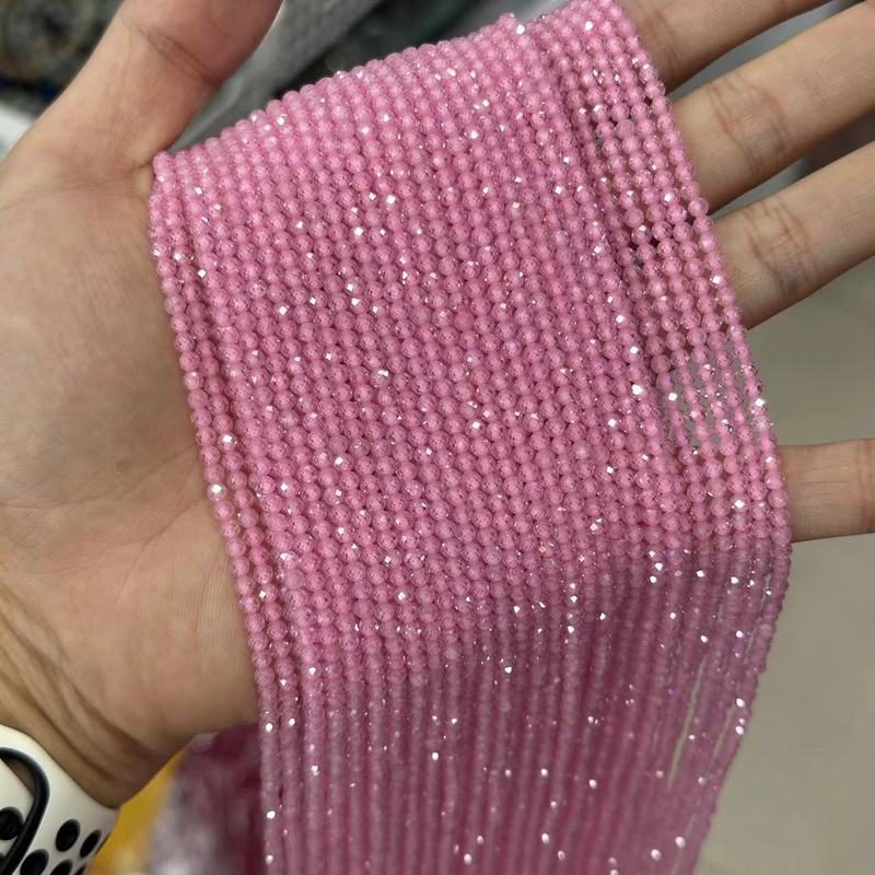 カット面ジルコン散珠彫刻面カラージルコン小米珠小珠玉アクセサリー半製品卸売り|undefined