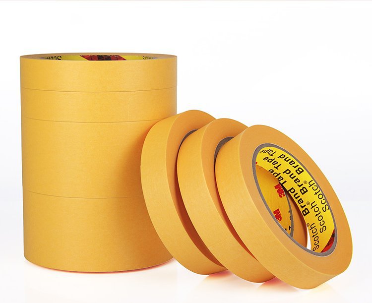 3M244美纹纸遮蔽胶带 244sp黄色回炉焊耐高温日本和纸胶